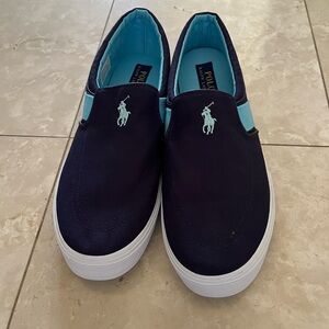 Polo Ralph Lauren Navy Slip-On Sneakers 10.5 D